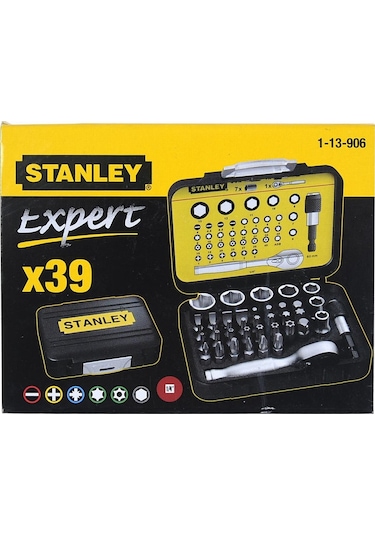 Stanley 1-13-906 Fatmax 39 Parça 1/4 Bits + Lokma Takımı Manyetik Tutucu