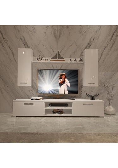 Decoraktiv Eko 7 Mdf Dvd Tv Ünitesi Tv Sehpası Beyaz
