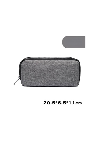 Siyah Kalem Çantası Büyük Kapasiteli Kore İlköğretim Okulu Öğrencileri Kalem Çantası Kutusu Çift Katmanlı Kalem Kutuları 56628794