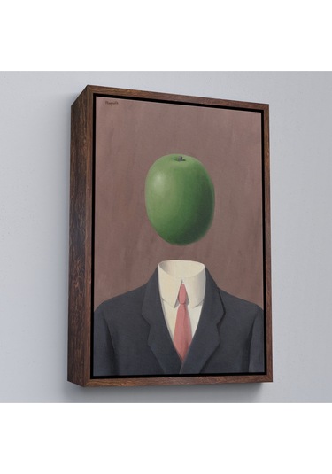 Ahşap Çerçeveli Rene Magritte - Soyut Sabit Fikir Tablosu-7343