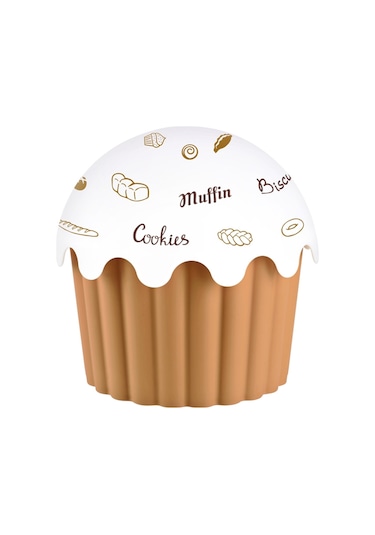 Cupcake Görünümlü Saklama Kabı 1200 Ml Asorti