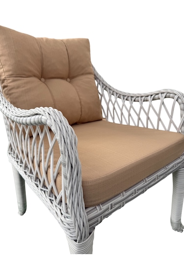 Kaş 3+1+1+masa Rattan Bahçe Balkon Mobilyası Bej