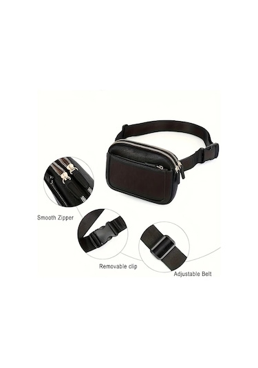 Sunshine011 1 Adet Koyu Kahverengi Ayarlanabilir Askılı Bel Çantası, Hafif Fermuarlı Koşu Ve Spor İçin 1 Adet Koyu Kahverengi