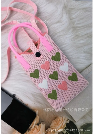 Yaz Sıcak Satış Sezon Örme Küçük Kare Çanta Kaliteli Çanta Crossbody Cep Pink Green And White Love-upgrade Button Yeşil
