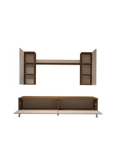 Decoraktiv Eko 7 Slm Std Silver Tv Ünitesi Tv Sehpası Ceviz - Beyaz