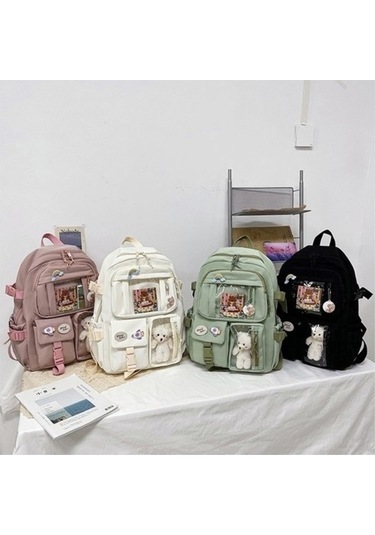 Dancemonkey Kız Sırt Çantası Su Geçirmez Naylon Sevimli- Yeşil Yeşil