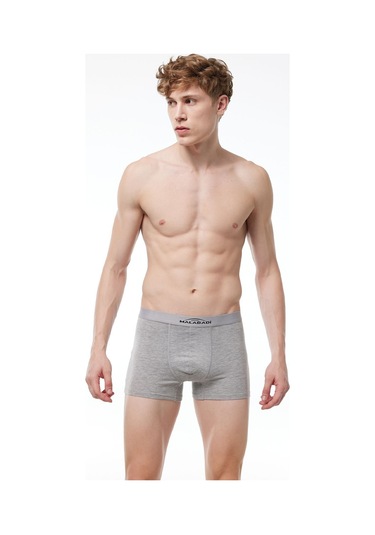 Malabadi Erkek Siyah Gri Antrasit 3 Lü Pamuk Elastan Boxer 3m075 Siyah-gri-antrasit