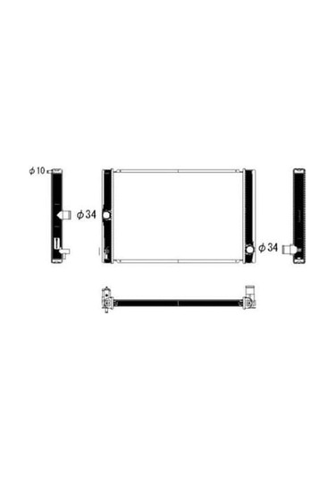 ORIS BTO519016 Radyatör Brazing Corolla Uyumlu D4D 07 550X370X16 Mek.