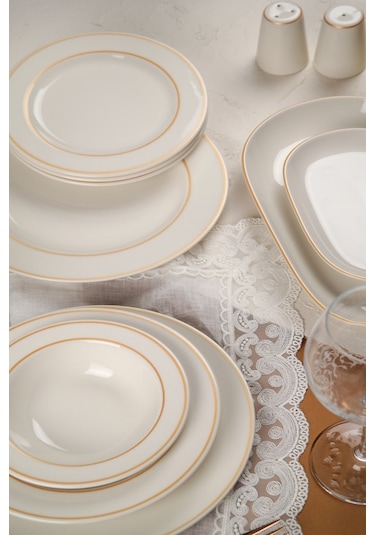 Porser Altın File Yemek Takımı 12 Kişilik 53 Parça Bns53ykprs1080 Çok Renkli