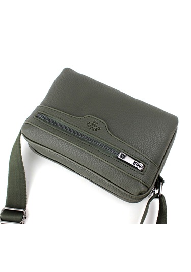 Erkek Haki Renk Ayarlanabilir Omuz Askılı Çapraz Omuz Çantası Haki