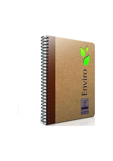 Enviro Spiralli Kraft Sert Kapak Defter 17X24 100 Yaprak Çizgili