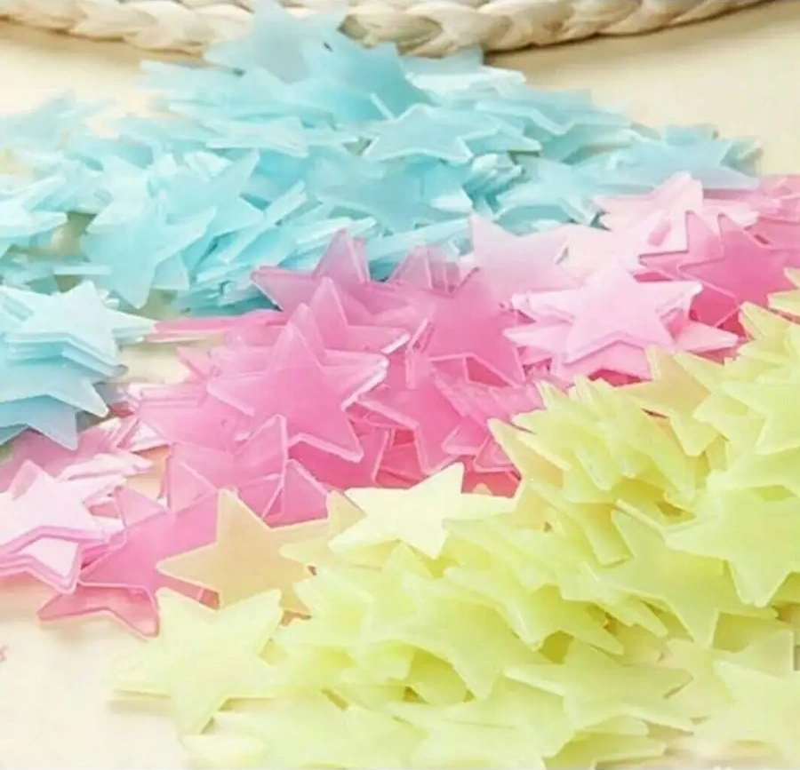 Vipotolki Duvara Yapıştırılan Dekoratif Işıklı Yıldız İç Dekorasyon Çıkartmaları 154598685 Pembe