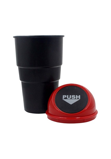 Homyl Oto Araba Çöp Tutucu Kutusu Toz Sepeti Tenekesi Kırmızı Kırmızı