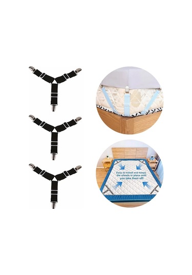 Metal 2 Adet 2-2/4/8 Adet Yatak Çarşafı Bağlantı Elemanları Üçgen Yatak Çarşafı Kli Klipler Elastik Jartiyer Ev Gereçleri 47128573