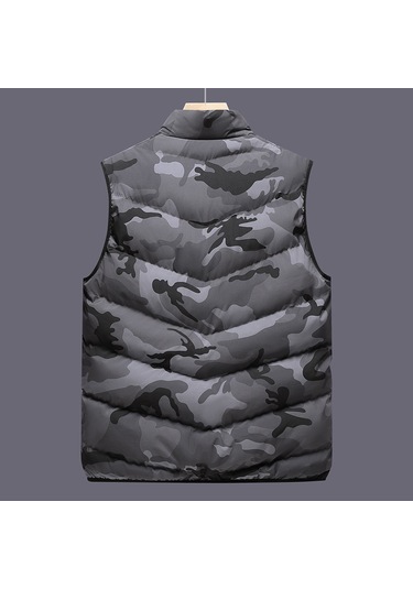 Erkekler İçin Sonbahar Günlük Pamuklu Yelek Yeşil