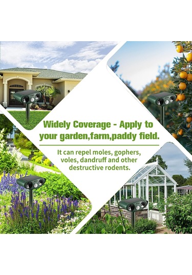 Ultrasonik Kedi Korkutucu, Bahçe İçin, Solar Hayvan Kovucu, Kedi