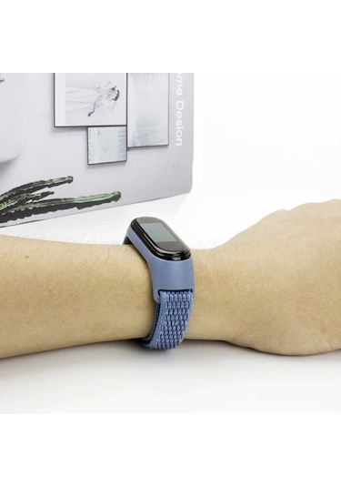 Ekılıf - Xiaomi Mi Band 3 Uyumlu - Kordon Hasır Kordon - Krd-03 - No7 - T16040