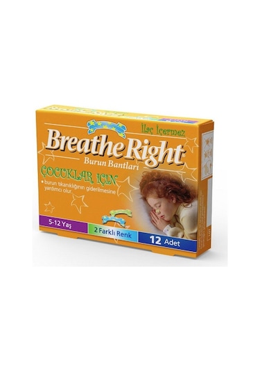 Breathe Right 5 - 12 Yaş Çocuklar İçin Burun Bandı 12'Li