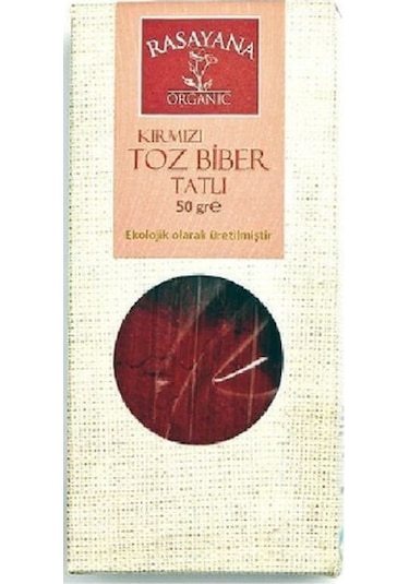 Rasayana Organik Kırmızı Toz Biber Tatlı 50 G