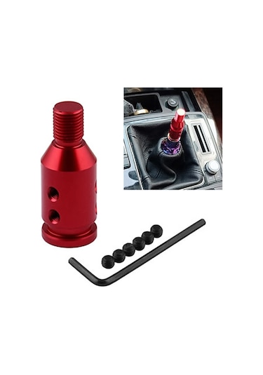 Sones Araba Dişli Shifter Vites Topuzu Adaptörü 12 X 1.25 Kırmızı
