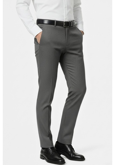 Erkek Regular Fit Kumaş Pantolon Likra Kumaş Bgl-st05034 K.Gri