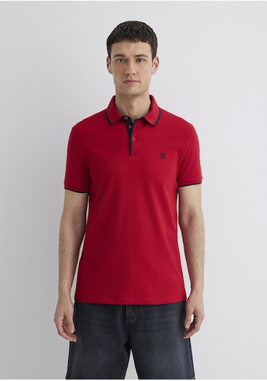Mavi - Kırmızı Polo Tişört 062373-28441 Kırmızı