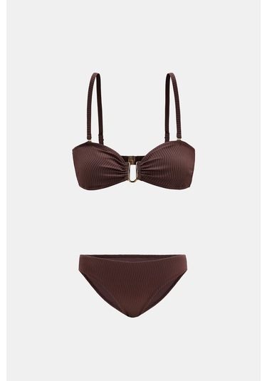 Amarelle Assos Mocha Straplez Bikini Takım Kahverengi