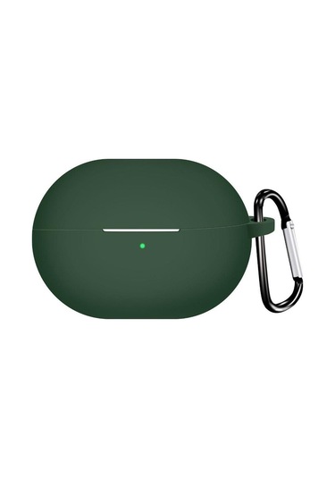 Microsonic Huawei Freebuds Pro 4 Kılıf Askılı Mat Silikon Koyu Yeşil