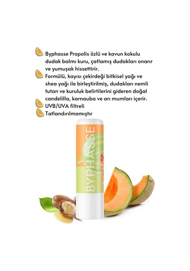 Byphasse Kavun Aromalı Nemlendirici Dudak Bakım Kremi 4.8 G
