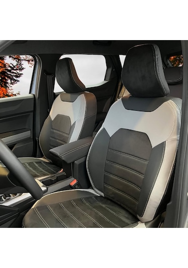 Renault Duster Uyumlu Araca Özel Oto Koltuk Kılıfı 158502 Deri Siyah