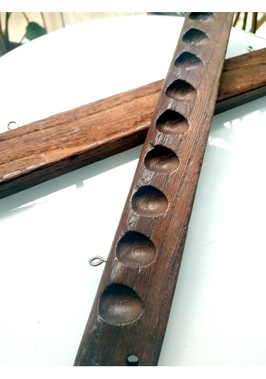 Omeniv Antika Ahşap İki Adet Pasta Kurabiye Kalıbı Mutfak