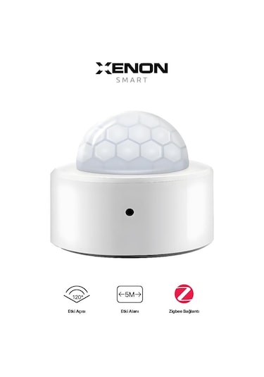 Xenon Smart Akıllı Hareket Sensörü Zigbee Protokolü Kullanan Hassasiyet Kontrollü PIR Sensörü X7613