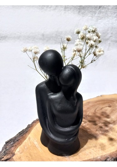 Sarılan Sevgili Biblo Siyah 01