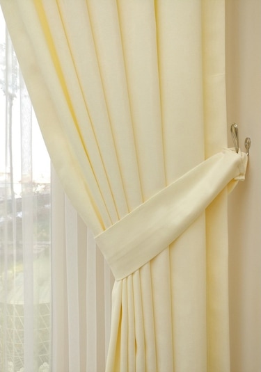 Evdepo Home Deniz Soft Pileli Fon Perde Krem