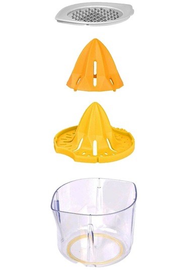 4ın1 Rendeli Limon - Narenciye Sıkacak Ölçekli Açık Gri