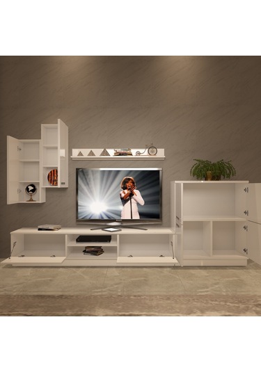 Decoraktiv Eko 6b Mdf Dvd Tv Ünitesi Tv Sehpası Beyaz