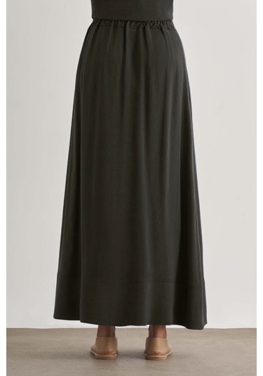 Mizalle Modal Karışımlı Antrasit Maksi Evaze Etek Antrasit