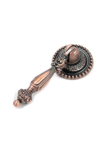 Vintage Savaş İçin 4'lü Kırmızı Bronz Retro Mobilya Topuzu Ve Sapı Seti