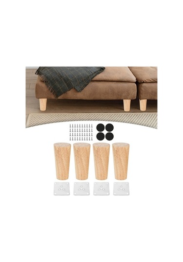 Trendooze Homyl 4x Dolap Ayakları Ahşap Yükseklik 10cm Odun Takımları Ev Dekorasyonu Odun