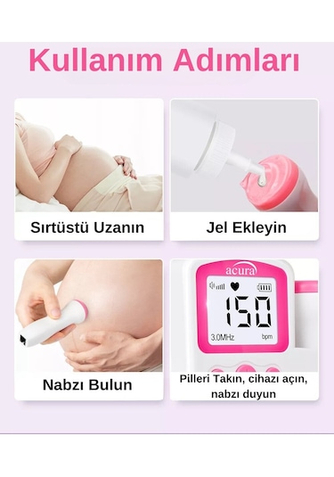Acura AC-4040 Fetal Doppler Nabız Dinleme Cihazı