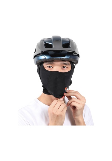 Xindoker Motosiklet Bisiklet Kullanıma Uygun Siyah Buz İpi Kafa Bandı - Güneşten Koruma, Teri Emici, Nemlendirici, Gözlük Delikli Seçenekli Siyah