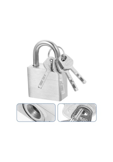 Bagaj Kilidi 30mm Paslanmaz Çelik Günlük Kilidi Paslanmaya Karşı Dayanıklı Küçük Kilit Anahtarlı