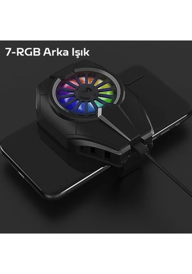 Dl06 Ultra Güçlü Telefon Soğutucu Fan Seramik Turbo Soğutma Rgb İphone 17 Pro- 17 Pro Max Uyumlu