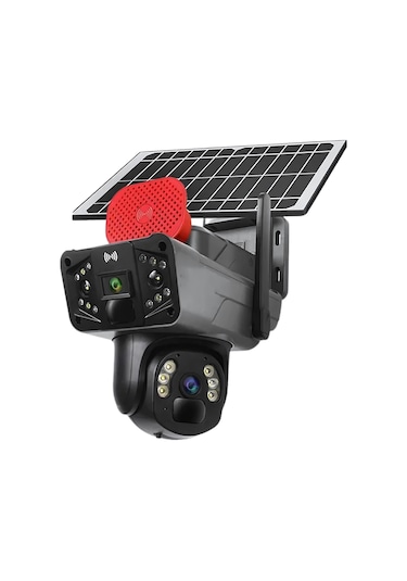 O-kam-3915 4g 6mp Dual Lens Solar Ptz Güneş Panelli Kamera