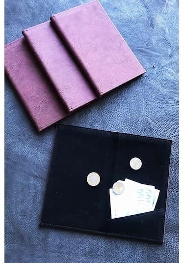 Hesap Sümeni Adisyon Kabı Bordo Vegan Deri 12 X 20 Cm.