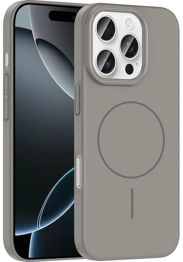 Adige İphone 16 Pro Uyumlu Kılıf Ruby Magsafe Şarj Özellikli Gri