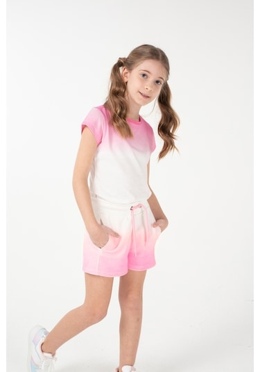 Brz Kids Baskılı Kız Çocuk Şort Ekru