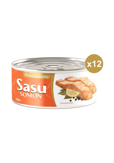 Sasu Somon Balığı Bütün Dilim 12 x 160 G