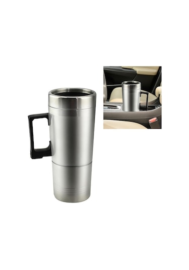 Sones Dc 12v Paslanmaz Çelik Araba Elektrikli Su Isıtıcısı Isıtmalı Kupa Isıtma Kupası Şarj Cihazı Çakmak, Kapasite: 300ml