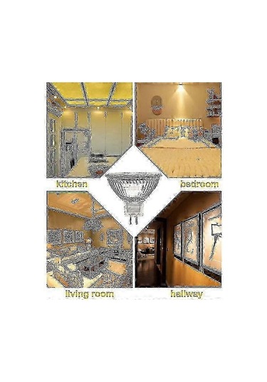 Mr16 12v 20w, Gu5.3 Duylu Koyu Yeşil İçin 12'li Paket Kısılabilir Ampuller Diğer